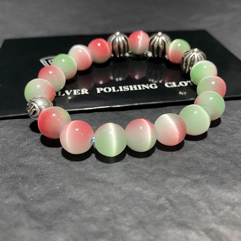 

Chrome Hearts Fresh Literary Pastoral Bracelet - Colorful Porcelain Beads 18cm