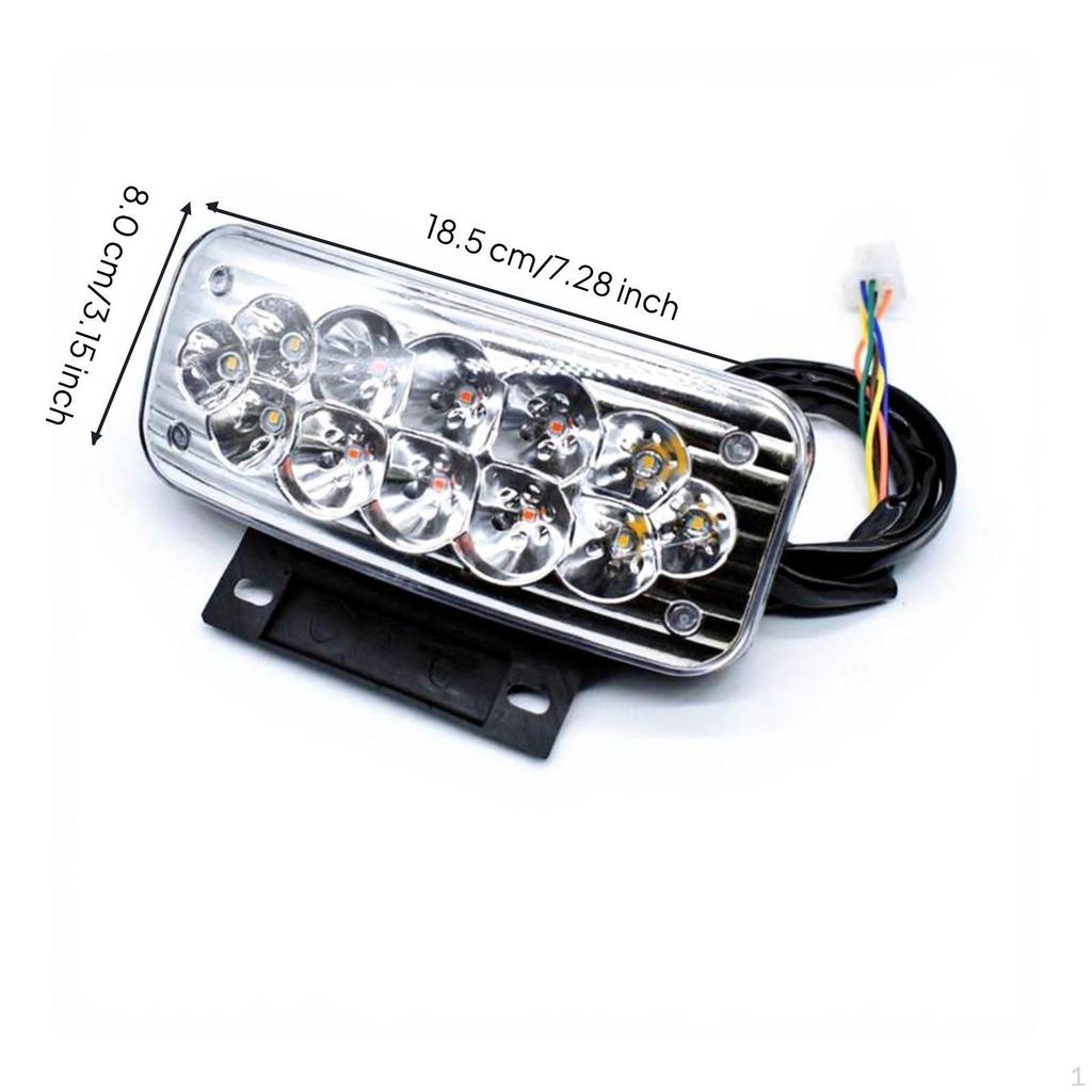 Lightemitting Diode Headlight, Taillight, Turn Blinker, 48V, Universal Split Headlight 13x9cm