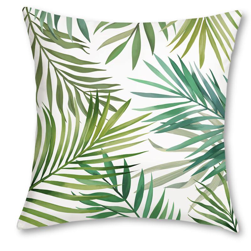 Home Decor Exotic Tropical Leaf Pattern Throw Pillow Covers Pattern Cushion Cover Suitable For Sofa Bedroom Car Pillow Cover