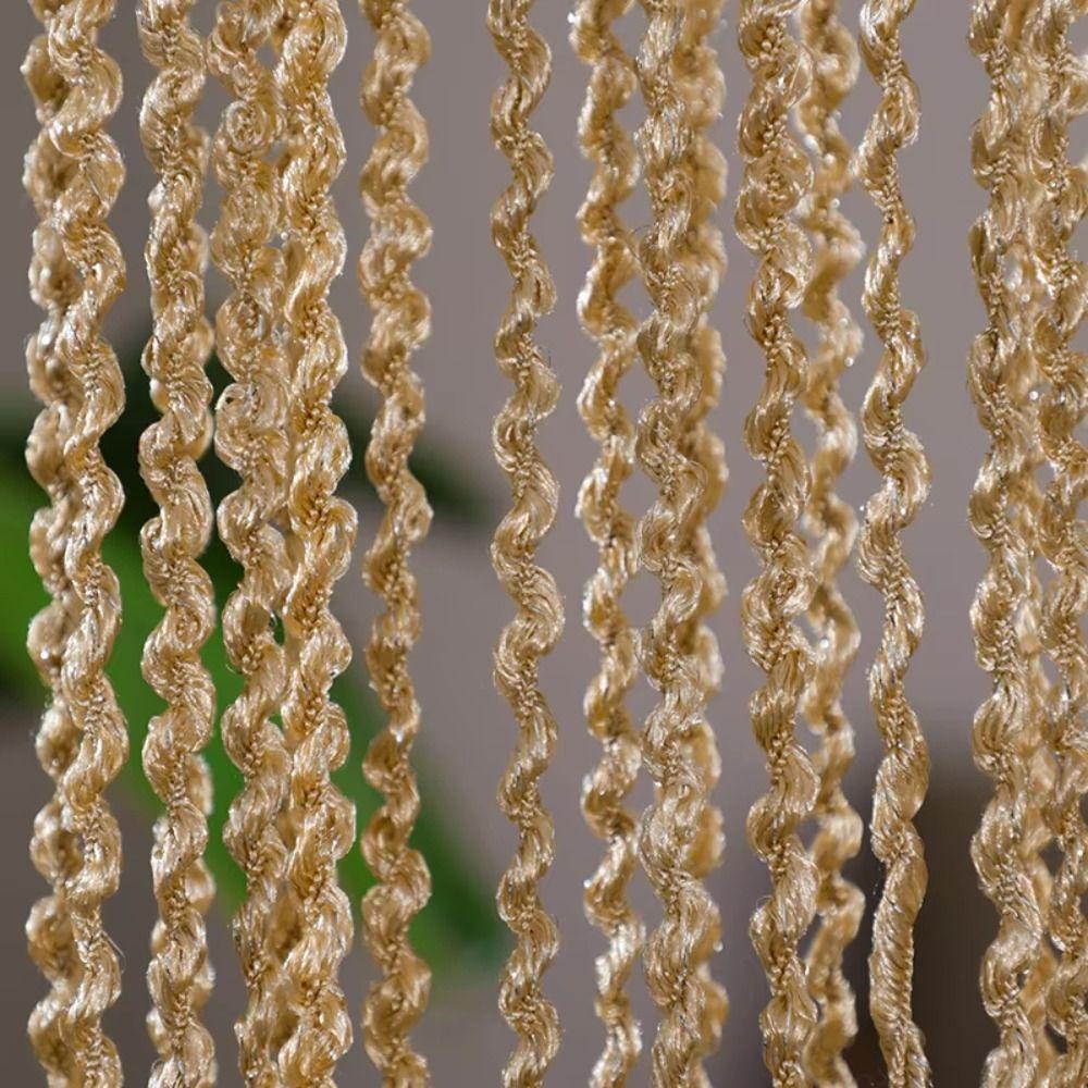 Solid Color Door Curtain Elegant Tassel Window Curtain Romantic String Curtain  Home Decor