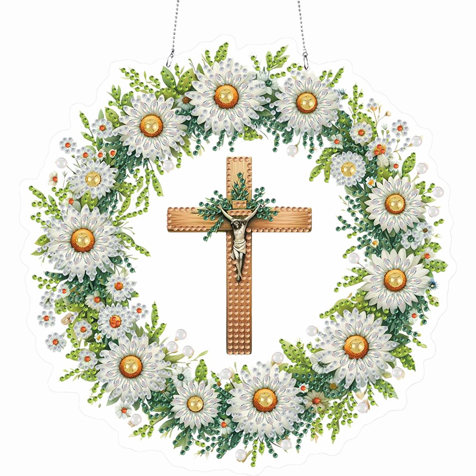 

Acrylic Special Shape Flowers and Birds 5D DIY Diamond Painting Dots Pendant Diamond Painting Hanging Pendant for Wall Window