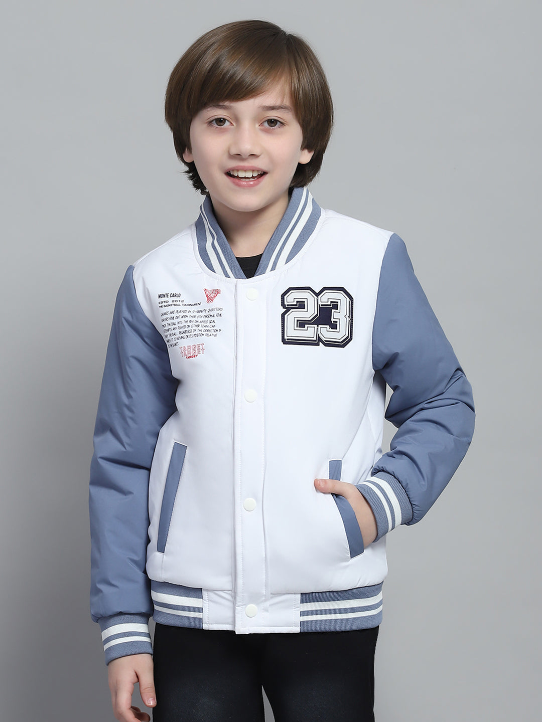 Monte Carlo Boy Smart Fit White Jacket 5-6 Years