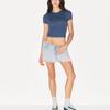 SKIMS Cotton Rib T-Shirt Solid Color Versatile Simple Slim Fit Round Neck Short Sleeve Women Tops AP-TSH-0815-HRB