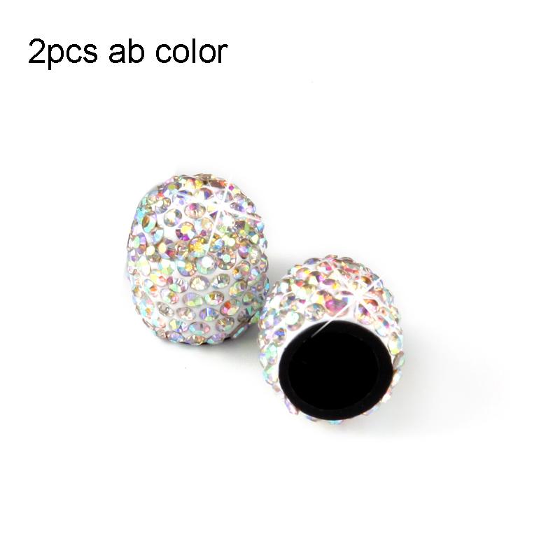 2/4 Pcs Diamond Valve Stem Caps Crystal Rhinestone Universal Tire Valve Dust Caps Decor For Car Motorcycles Trucks Accessories