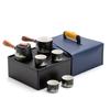Black Pottery Yuanshan Kung Fu Tea Set Ceramic Teapot Dry Brewing Tea Tray Outdoor Portable Storage Box Small Set Tea Set