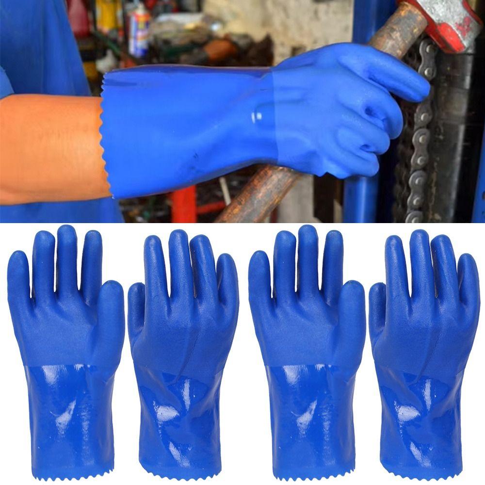 PVC Industrial Gloves Anti-slip Fishing Gloves Durable Work Gloves