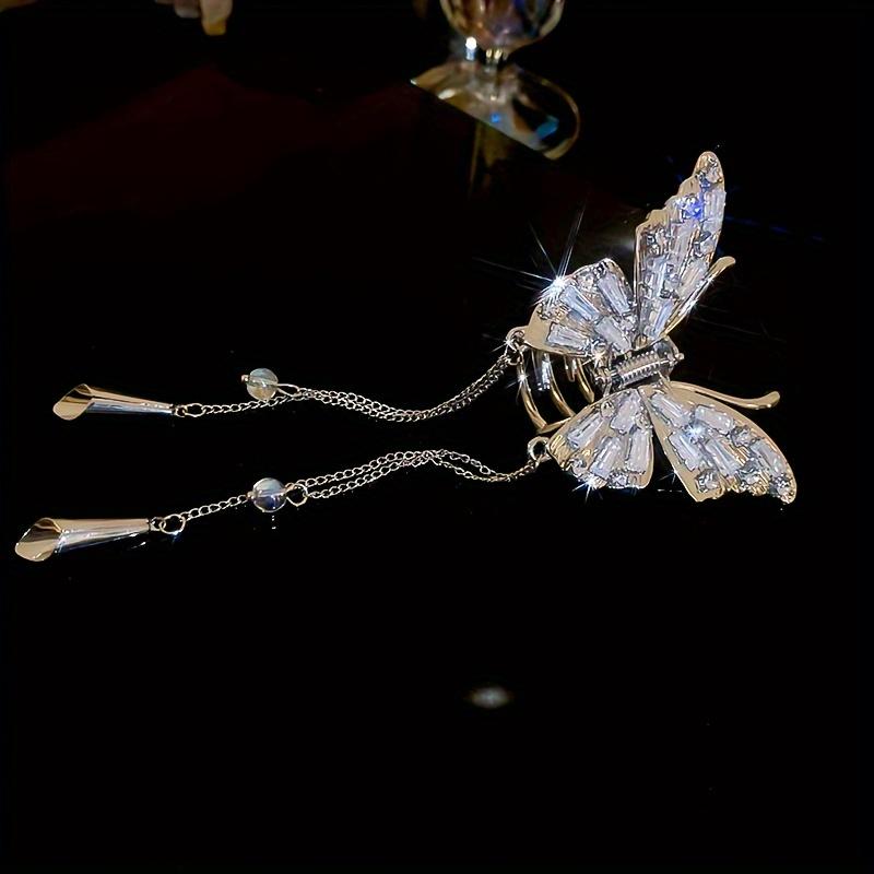 Butterfly Tassel Hair Grab Clip  Women'S Half Tie Hair Plate Hair Clip Small Shark Clip Hair Accessories