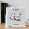 Half Circle Golden Mirror Acrylic Welcome Signs for Wedding Party Durable Waterproof Tabletop Napkin Storage Rack