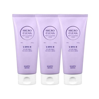 Happy Bath Micro Clean giliai valančios putos 100g*3vnt./6vnt.