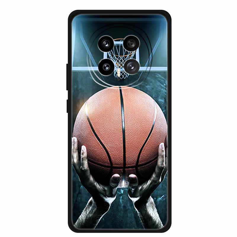 Mobile Phone Protective Case For Honor Magic8 5G Floral Painted Soft Black Silicone Back Cover For Honor Magic 8 2025 Case Funda
