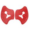 1 Pair Hand Paddles for Swim PP Silicone Adjustable Hand Fin Flipper Flat Paddle Swimming Training Aid for Men Women Children Red M