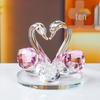 Elegant Crystal Swan Car Perfume Ornament - High-End Interior Accessory