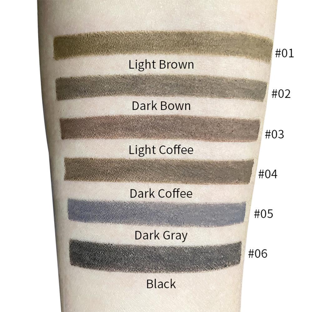 6-Color Dual-Ended Rotating Waterproof Eyebrow Pencil - Sweatproof, Long-lasting, Smudge-proof Bestseller