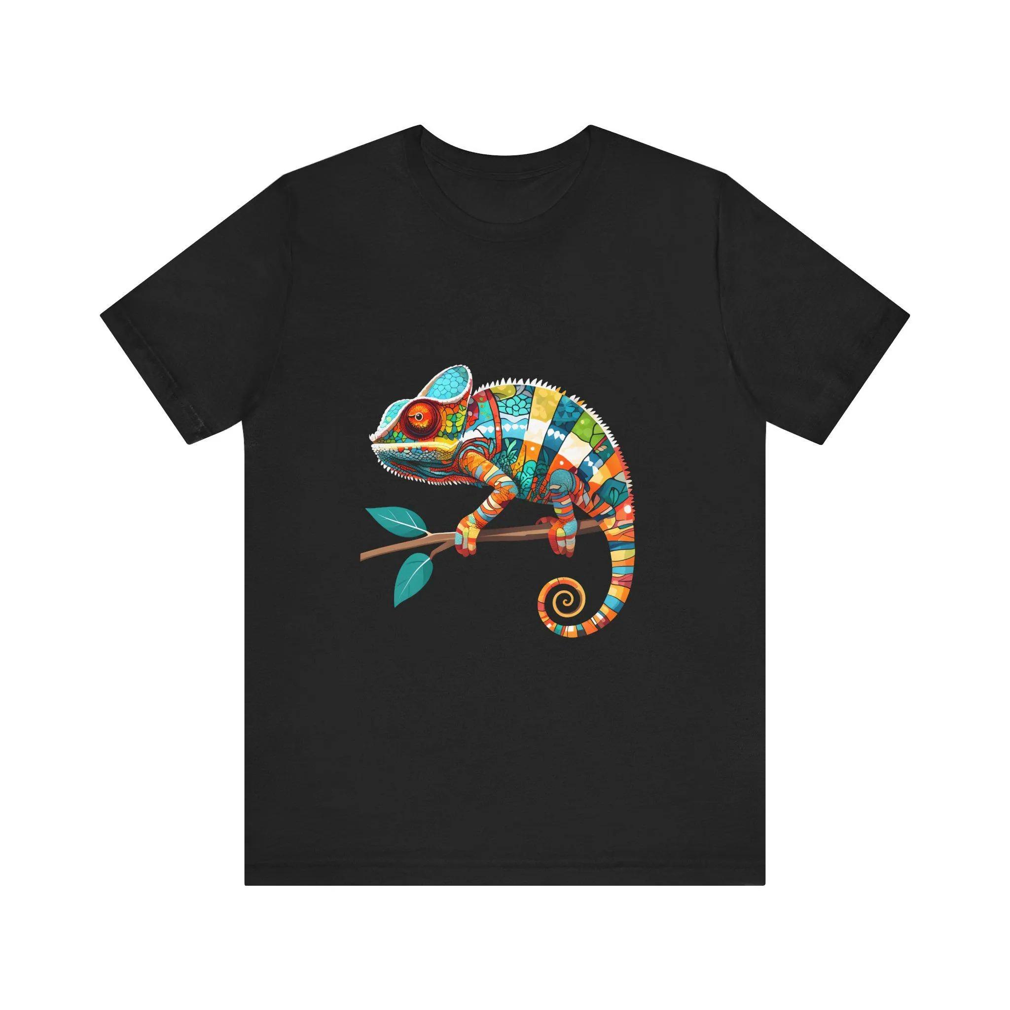 

HOT SALE Colorful Chameleon Graphic Tee: Unisex Animal Print Tees Soft and Comfortable T-shirt Graphic Fashion Casual Soft Tee 4XL