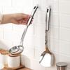 Premium Stainless Steel Long-Handled Kitchen Utensils Set: Wok Spatula, Soup Spoon & Ladle