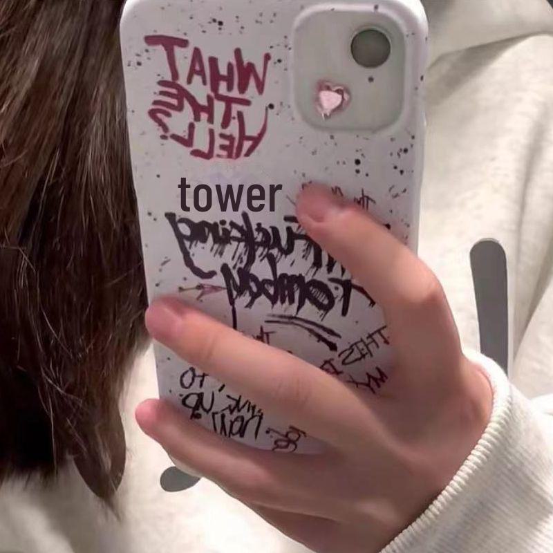 

Мягкий чехол Graffiti для iPhone 14 Pro/15 Pro Max/11/12/13/X/XR - белый XS Max