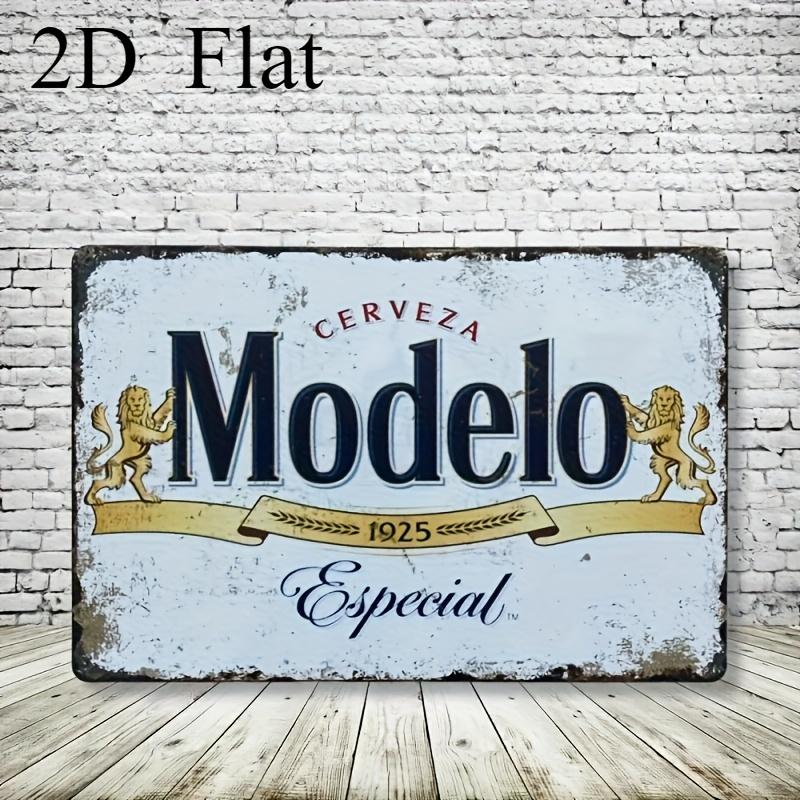 Vintage Bier Schild Modelo Especial Metall Wanddeko mit Löwenemblem für Man Cave Bar und Sammler Bar
