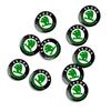 VMAD6 Car Goods 14MM Remote Car Key Stickers Emblem Accessories For Skoda Octavia MK2 MK3 2 3 A7 Fabia Karoq Kodiaq Superb Rapid Kamiq