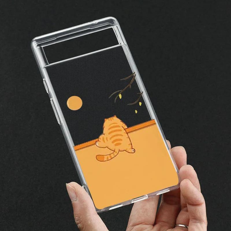 

Various Style Cat Phone Case for Google Pixel 8A 7A 6 6A 7 Pro 8 Pro 5G Transaprent Soft Cover Coque Fundas Pixel 8