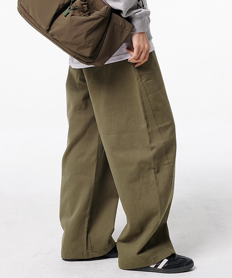 ARTISTWEAR [2Colors] Relaxed Curved Wide Cotton Pants