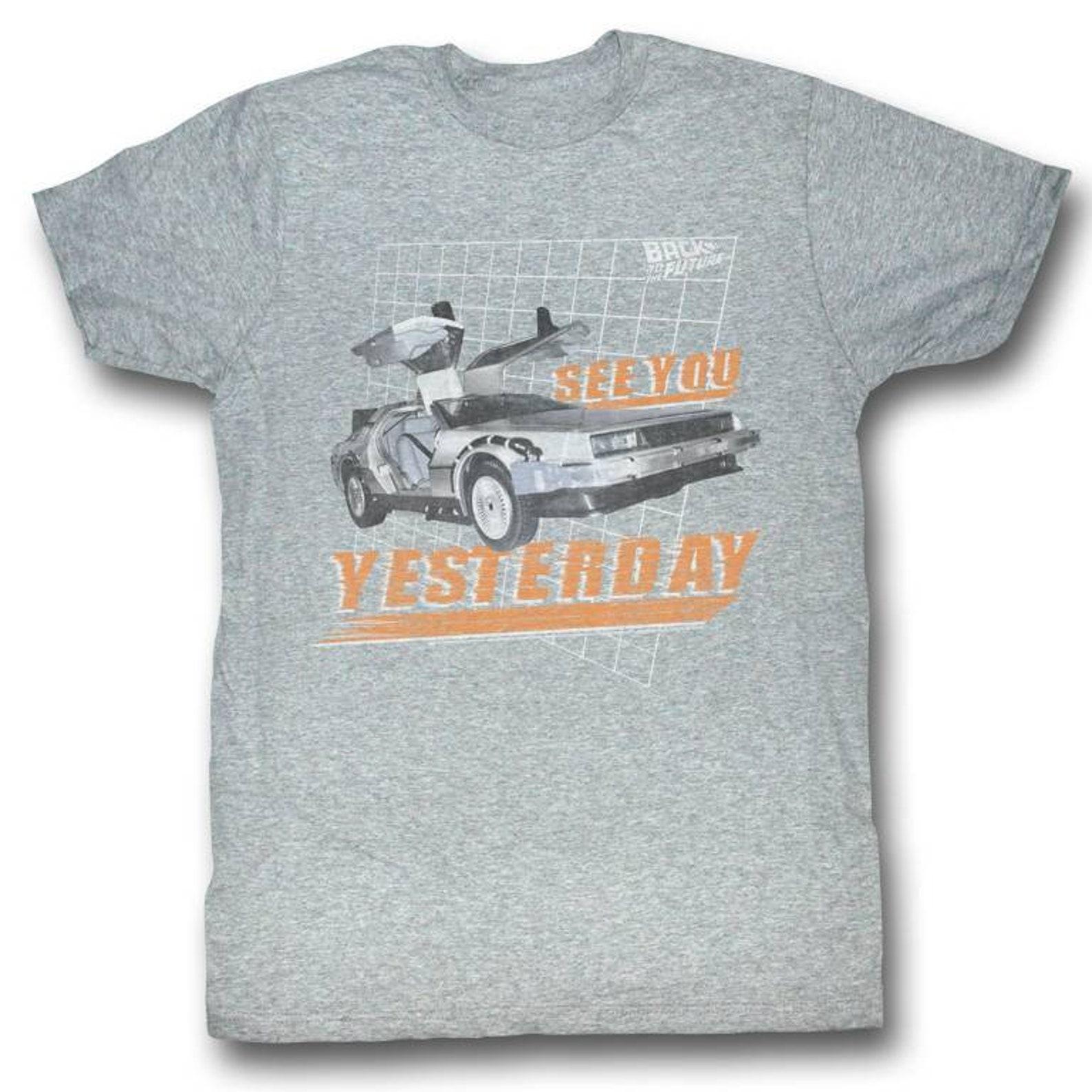 Back to the Future See You Gray Adult T-Shirt S