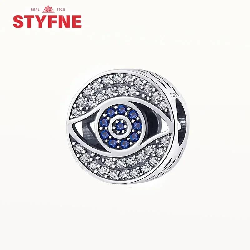 Copper Classic Palm Devil'S Eye Charms Blue Heart Beads For Women Diyoriginal Bracelets Fine Diy Jewelry Gifts