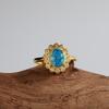 S925 Sterling Silver With High Carbon Diamonds Ice Flower Cut Ring Women'S Flower Multi-Color Ring Colored Treasure