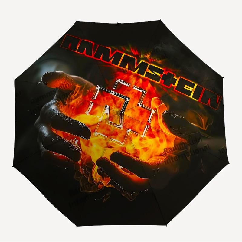 1pc Rammstein, Fire Themed High-quality Umbrella,Automatic Opening and Closing Umbrella,Multi-functional Umbrella G0811011