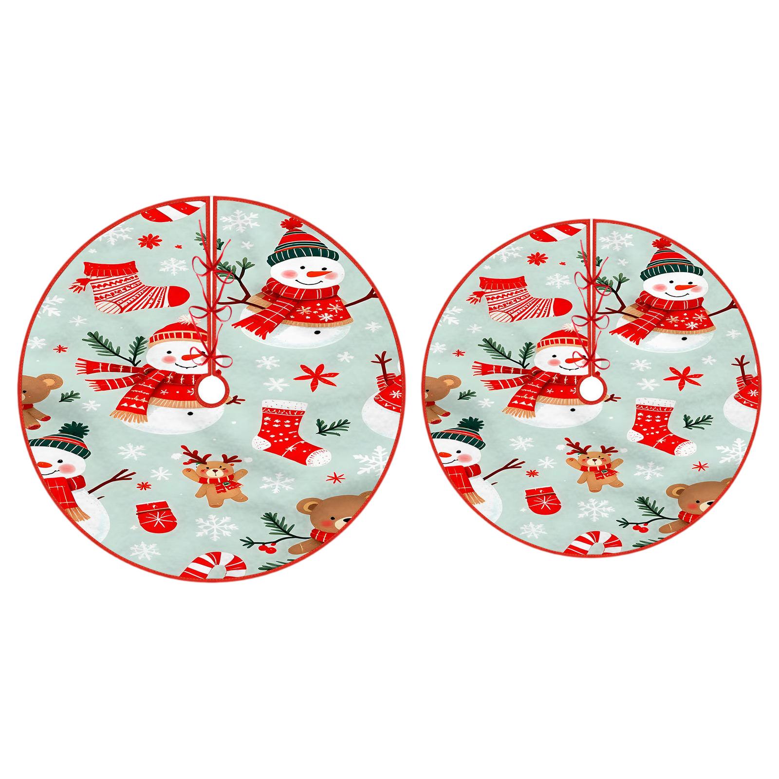 

Christmas Tree Skirt Christmas Tree Bottom Decoration Short Furry Tree Skirt Tree Bottom Decoration One Size