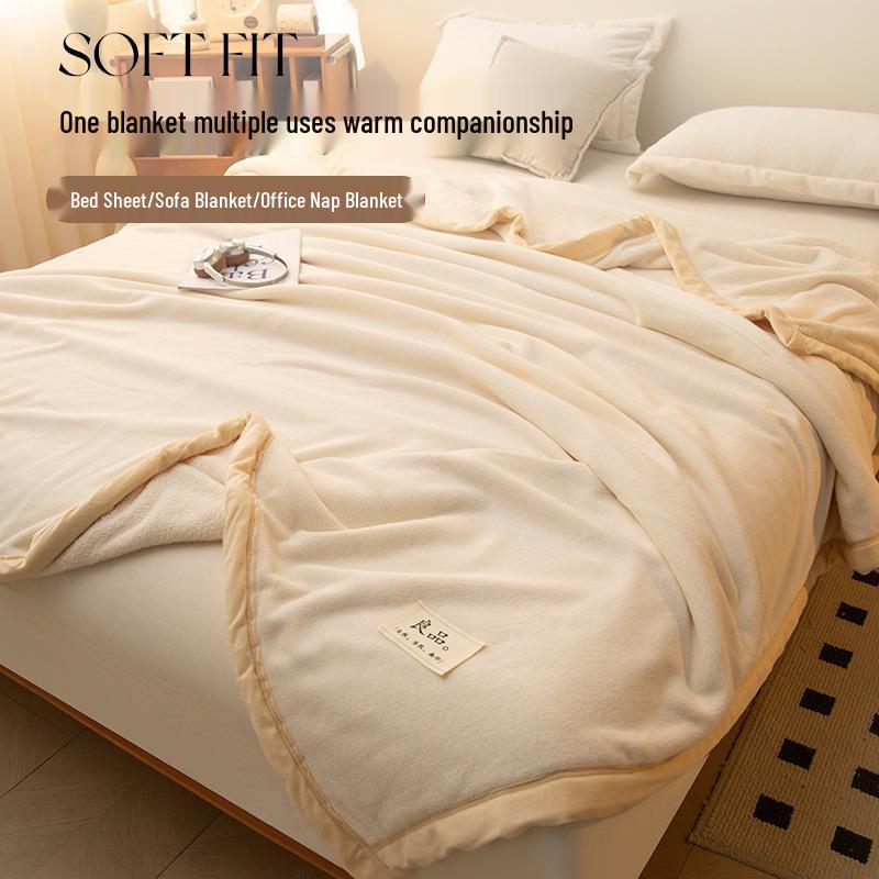 G5Z Velvet Milk Coral Fleece Throw Blanket - Office, Sofa, Nap, Winter Gift