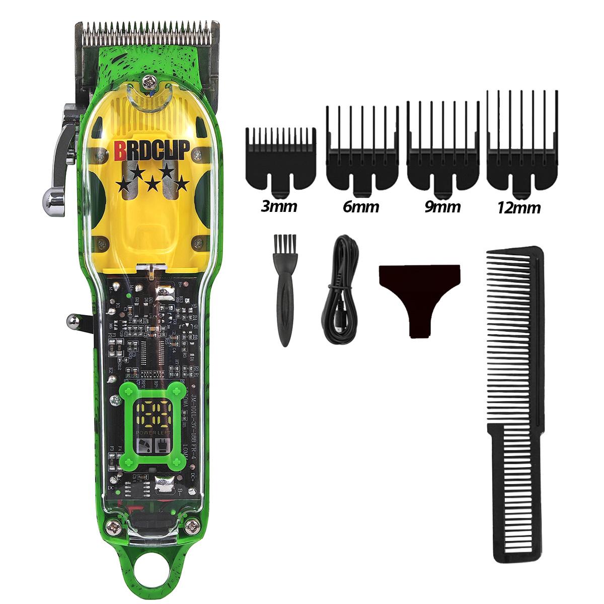 

Профессиональная парикмахерская электрическая беспроводная машинка для стрижки волос BRDCLIP Clear Gradient Hair Trimmer JM200 мужская машинка для стрижки волос