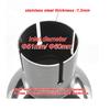 1 Piece 114mm Outlet Universal Modification Car Accessories Silver Curly Flange Muffler Exhaust  Stainless Steel Tip End Pipe