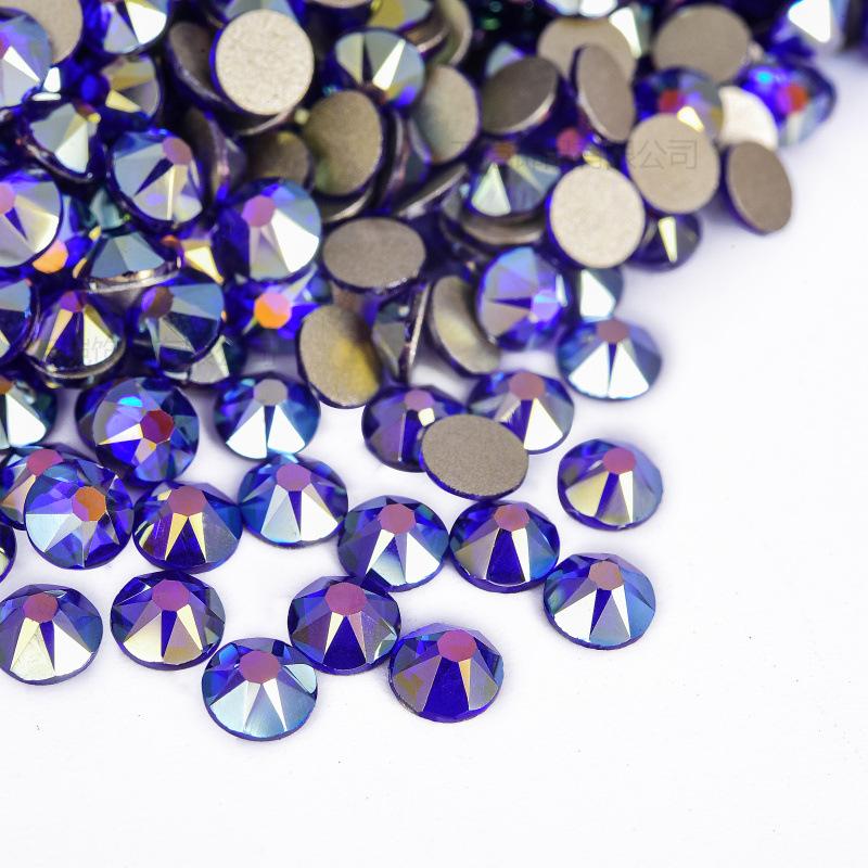 16 Cut Sides Eight Big And Eight Small Imitation Austrian Flat Bottom Drill Nail Drill Ab Color Diy Mobile Phone Case Glass Accessories Rhinestone