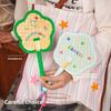 Floral Embroidery Hand Fan – Vintage Summer Shaker, Portable Bag Charm & Photo Prop for Outdoor Travel Gift