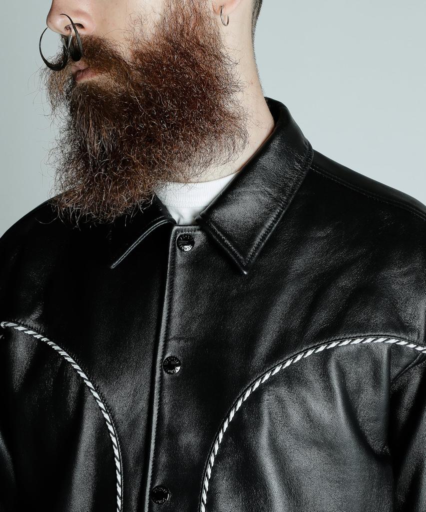 Schott Western Leather Jacket, Men's, Size 2XL, 010, Black, 782-5150004