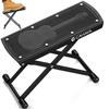 CAHAYA Guitar Footrest, Guitar Pedal Footstool, 6 Height Adjustments, Unique Guitar Pattern, Foldable, 70kg Weight Capacity, Iron Construction,