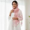 Neck Wrap Embroidered Floral Headwrap Lightweight Translucent Long Lace Scarf Soft Skin-Friendly Summer Hijab Daily Outfit