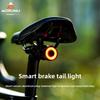 Luz trasera inteligente para bicicleta con sensor de freno, luz de advertencia LED para ciclismo