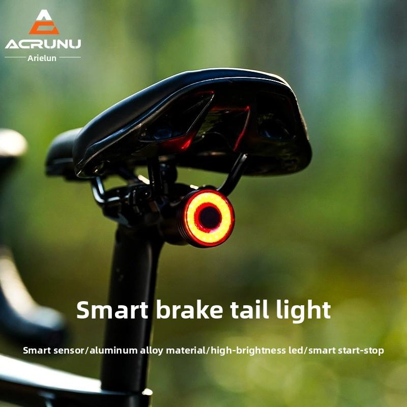 Luz trasera inteligente para bicicleta con sensor de freno, luz de advertencia LED para ciclismo