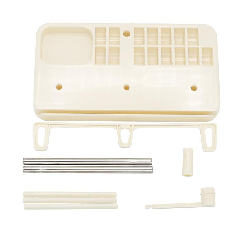 

Бытовая швейная машина Трехниточная стойка Специальная оверлочная машина Цветная трехниточная стойка может вместить 3 больших нити пагоды бежевый