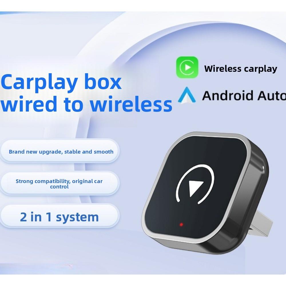 CarPlay Wireless Box Android Auto Adapter Convert Wired To Wireless for Car Stereo Connection