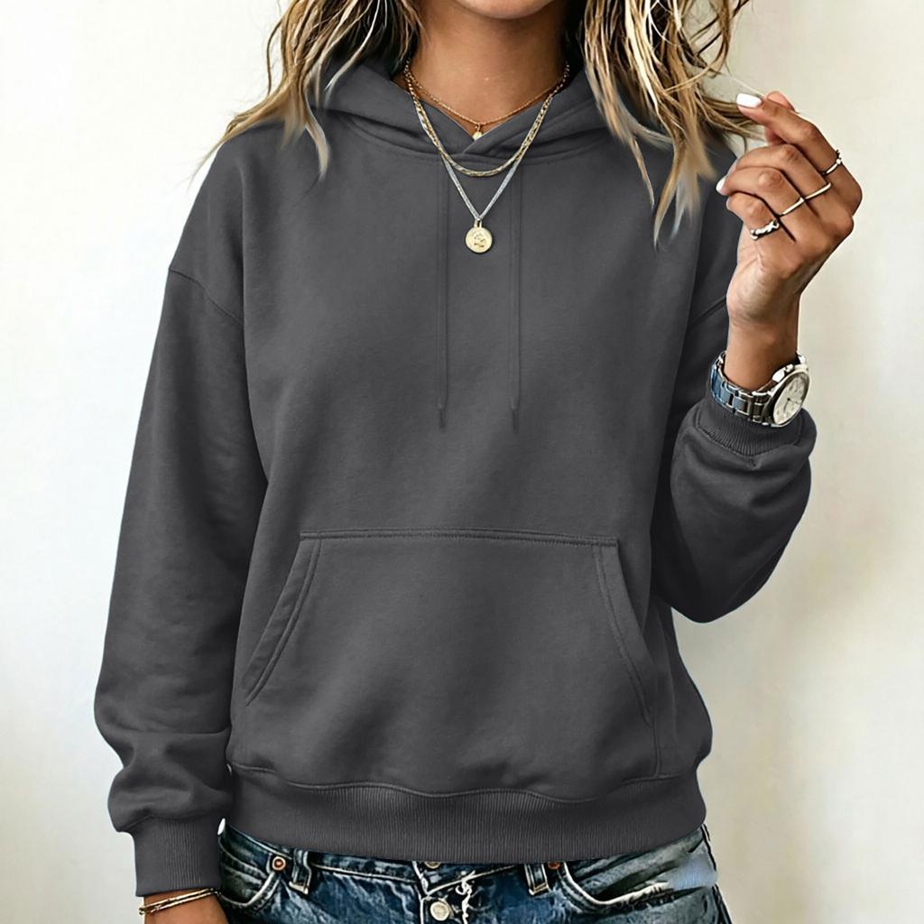 Women's Casual Hoodie with Pockets Loose Fit Pullover Top