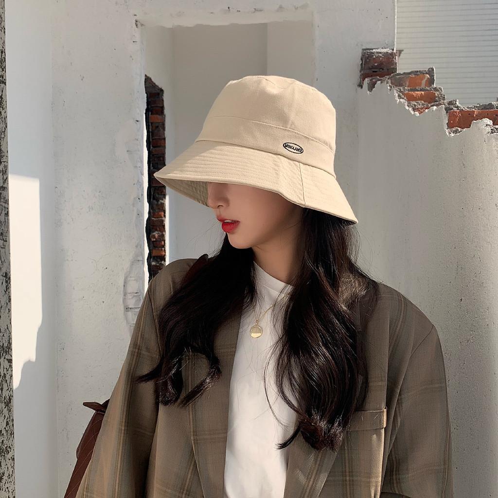 Letter Embroidered Casual Pattern Womens Bucket Hat Versatile Allseason Hat Outdoor