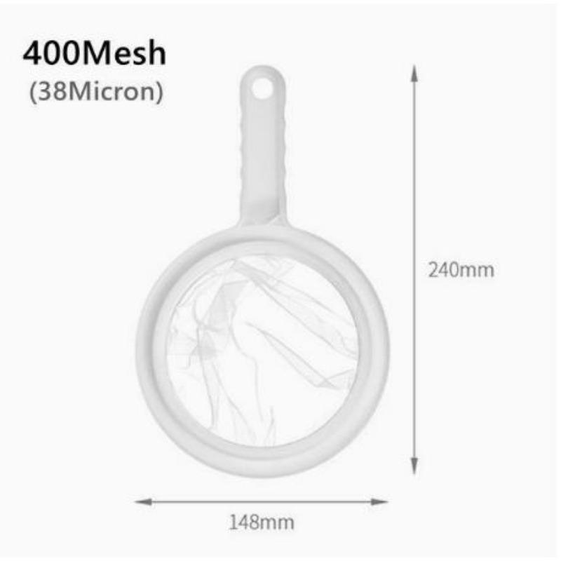 200/400 Mesh Reusable Nylon Ultra Fine Filter Mesh Aquarium Harvest Shrimp Filter Net Food Grade Strainer Spoon  Food Filter