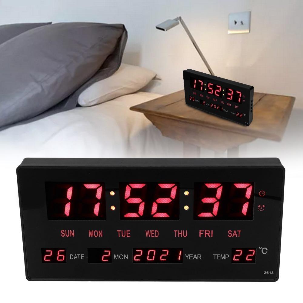 Accurate Timekeeping Digital Hanging Clock Large Screen LED Electronic Date Clock Home Use