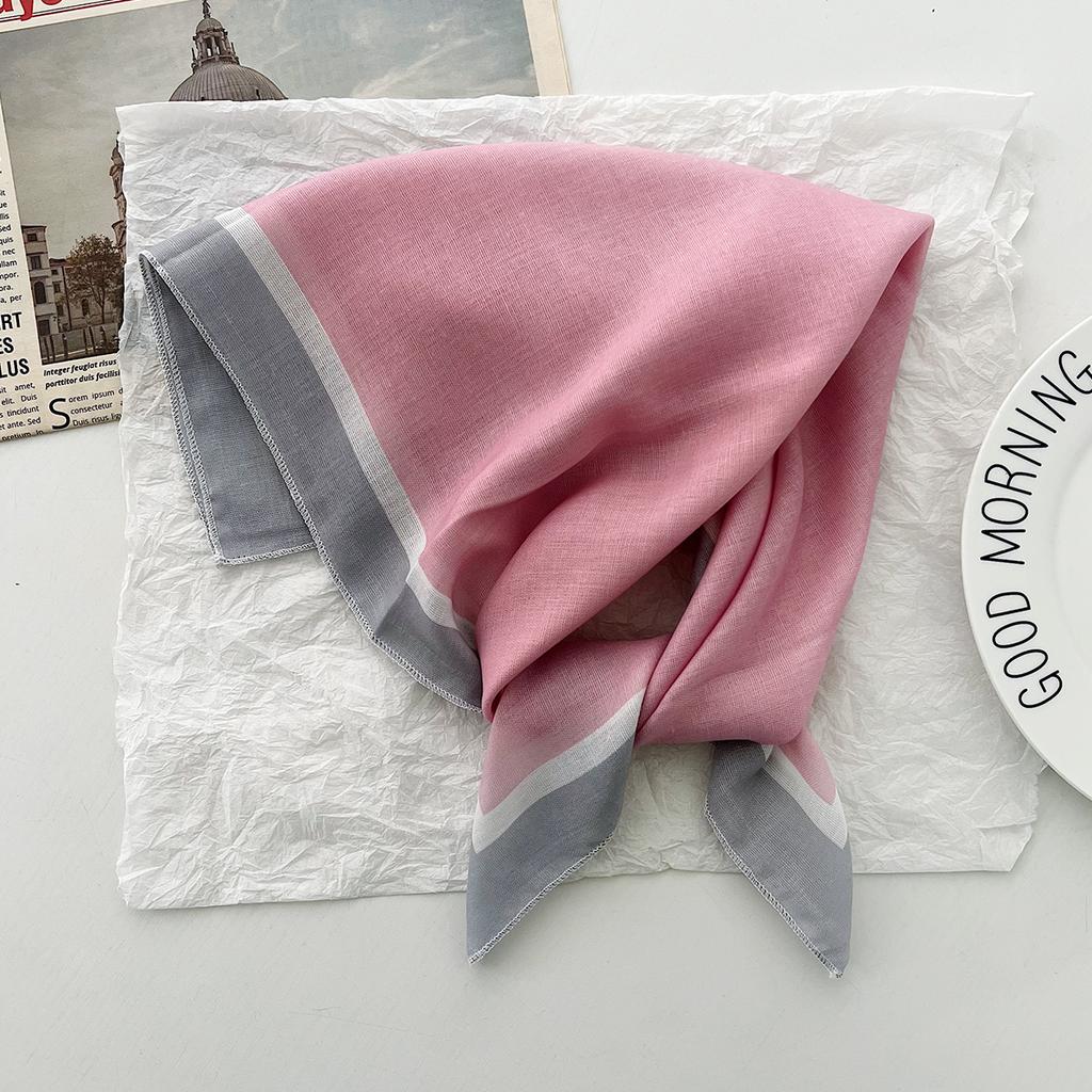 Korean ins retro polka dot small square scarf female 1116 spring and summer decorative versatile cotton small silk scarf tied hair streamer