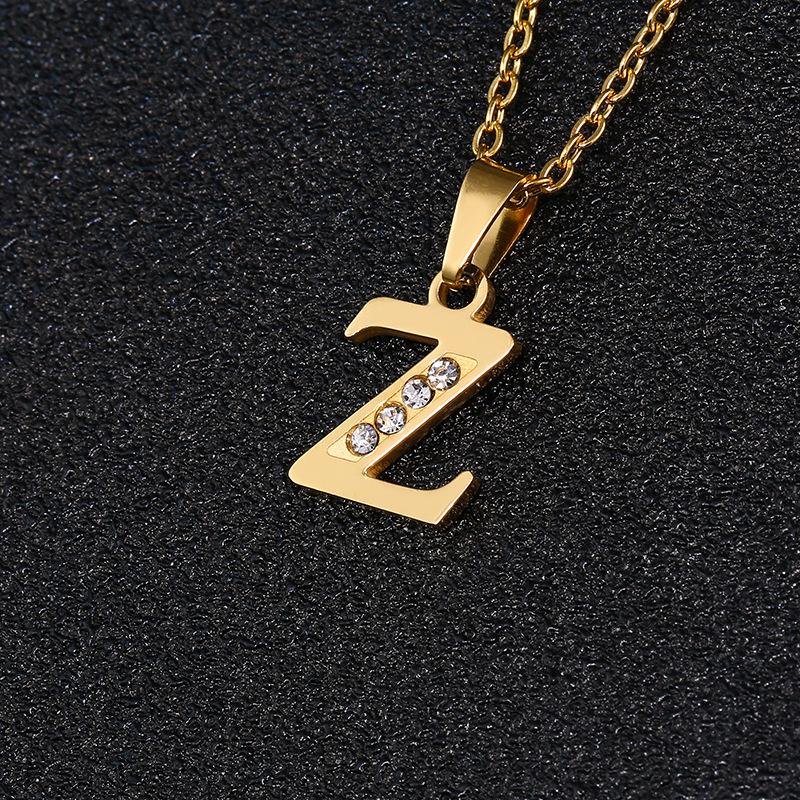 26-Letter Korean Style English Alphabet Pendant Necklace for Women and Besties