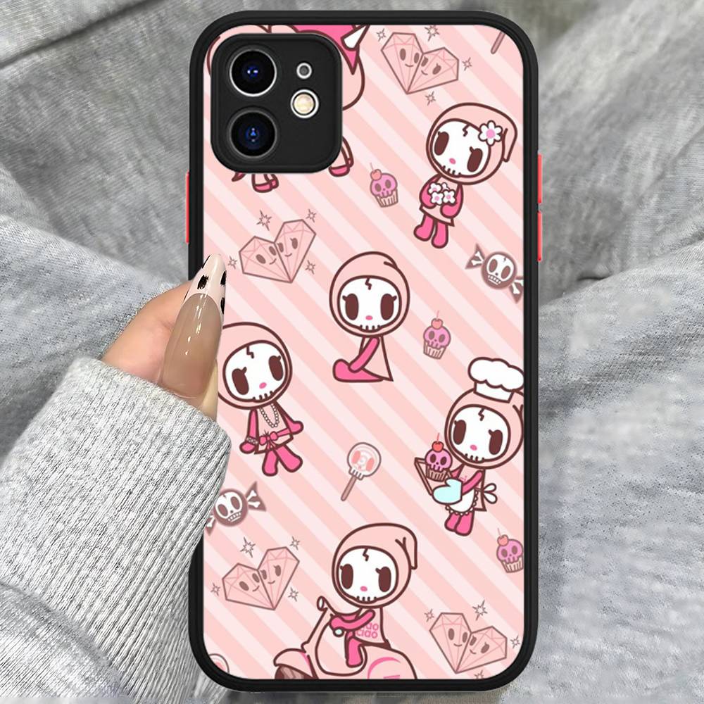

Japan Tokidoki For IPhone 15 16 Pro Max 11 12 13 14 XS XR X Plus 16E Matte Translucent Phone Cover iphone 14 plus