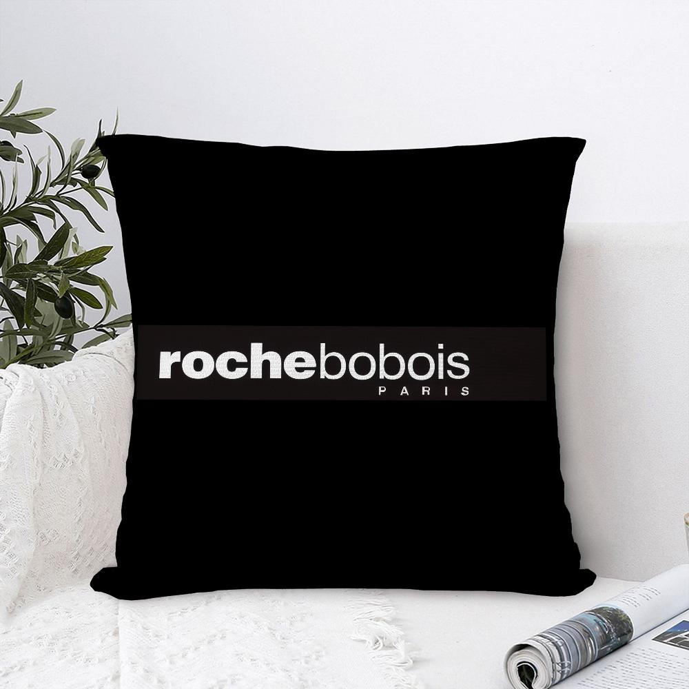 R-Roches Mode B-Bobois Kissenbezug Sofa Dekorativ Zuhause Doppelseitiger Druck Plüsch Quadratische Dekokissenbezüge Kissen Dekor