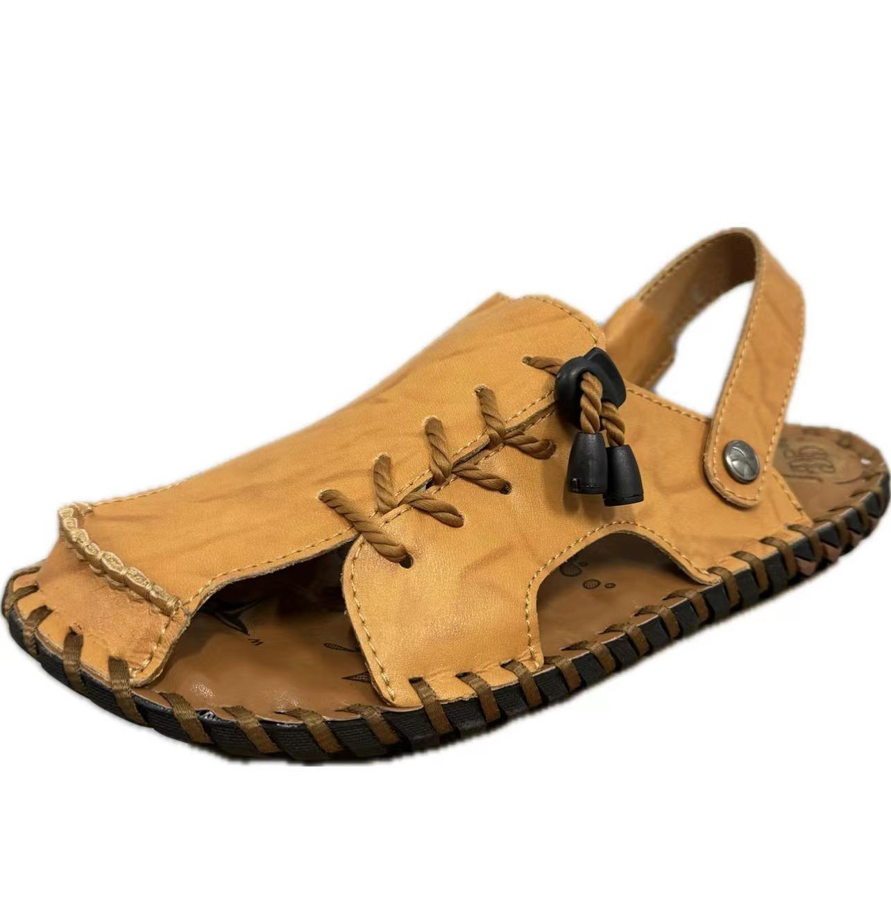 

Новые летние мужские сандалии ручной работы, для активного отдыха, дышащие и удобные, пляжные и для ручьев, мужская обувь двойного назначения 47